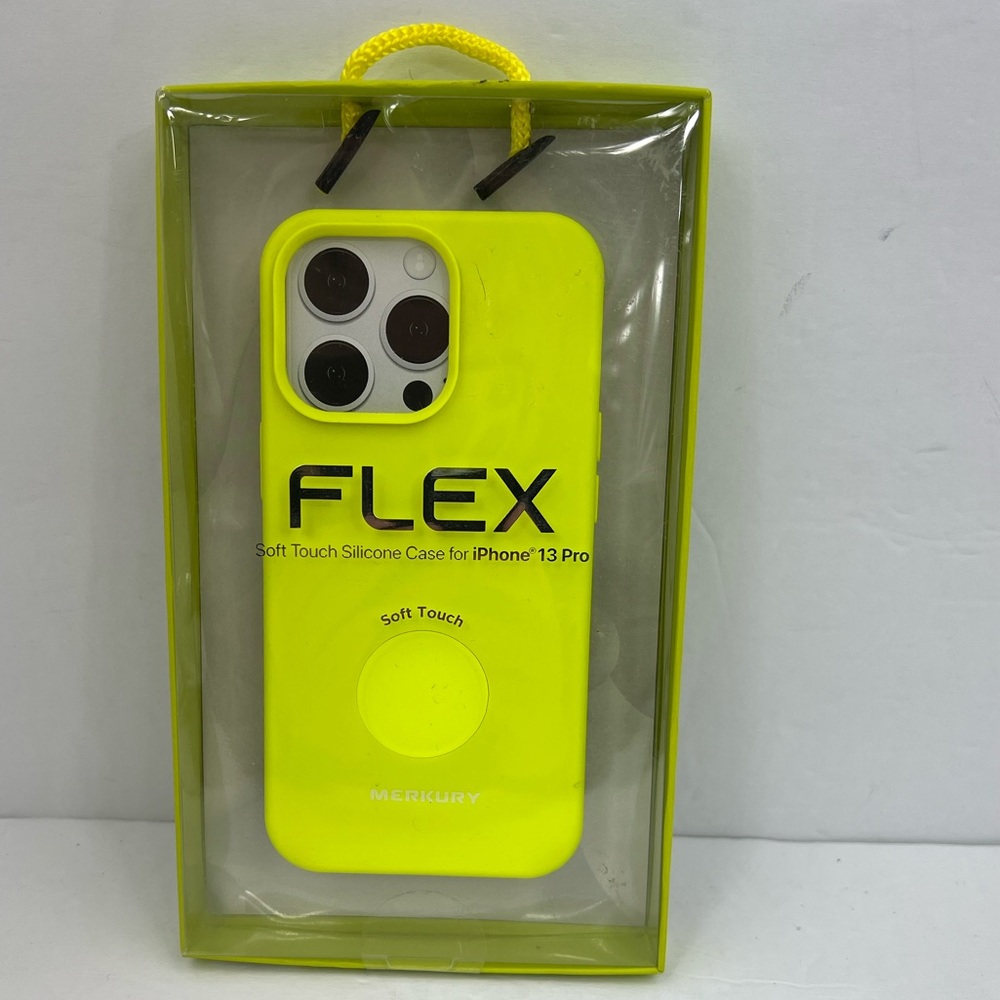 FLEX SOFT TOUCH SILICONE CASE FOR iPhone 13PRO,YELLOW COLOR,SOFT TOUCH,ANTI SLIP